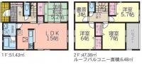 いわき市四倉町　第15　クレイドルガーデン　新築分譲住宅　9棟　1～4号棟　四倉駅 徒歩10分