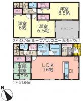 いわき市平豊間第8　クレイドルガーデン　新築分譲住宅7棟　海が目の前　5～8号棟